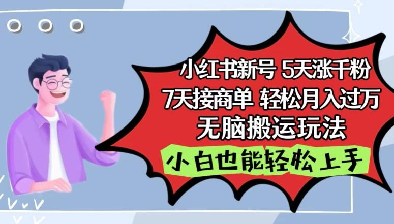 小红书影视泥巴追剧5天涨千粉，7天接商单，轻松月入过万，无脑搬运玩法【揭秘】-89网创