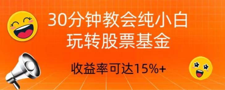 30分钟教会你玩转股票基金，只教好的筛选方法，不荐股-89网创