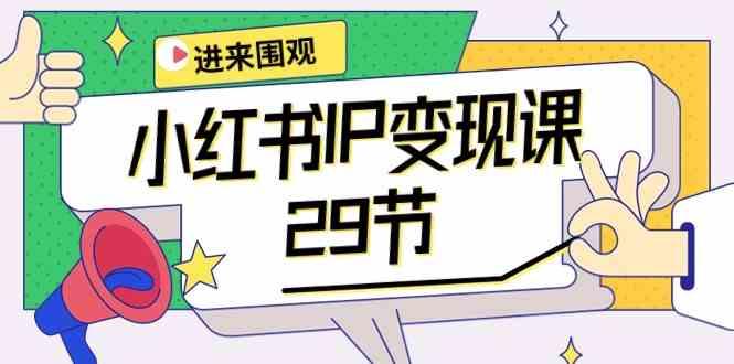 小红书IP变现课：开店/定位/IP变现/直播带货/爆款打造/涨价秘诀/等等/29节-89网创
