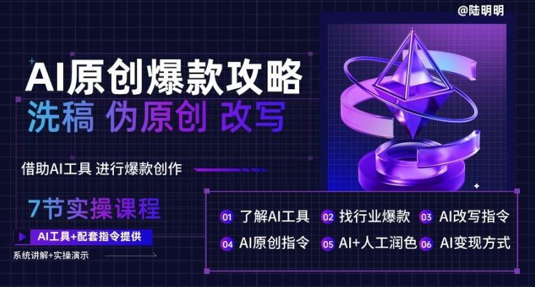 AI原创爆款攻略，洗稿改写伪原创必备，轻松创作10万+爆款文案【揭秘】-89网创