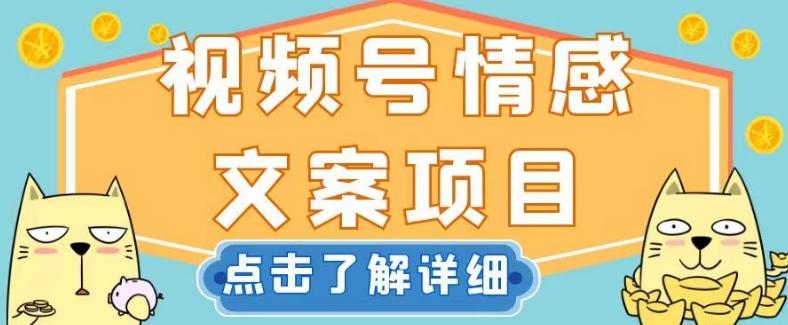 视频号情感文案项目，简单操作，新手小白轻松上手日入200+【揭秘】-89网创