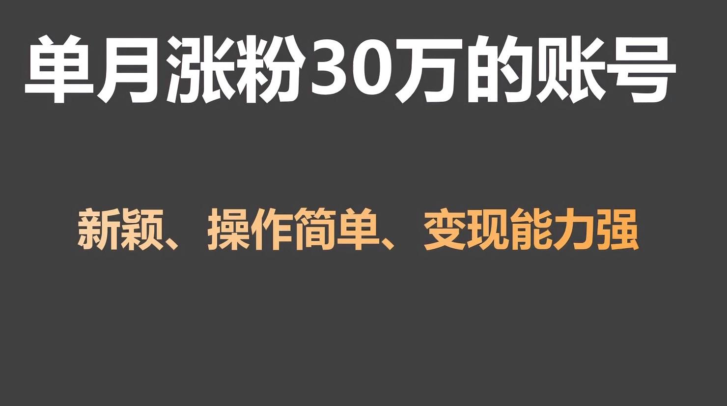 单月涨粉30万，带货收入20W，5分钟就能制作一个视频！-89网创