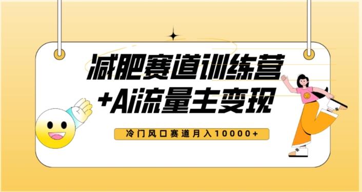 全新减肥赛道AI流量主+训练营变现玩法教程，蓝海冷门赛道小白轻松上手，月入10000+【揭秘】-89网创