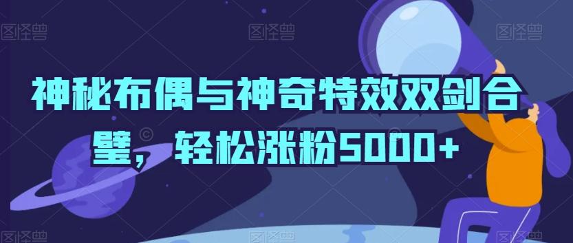 神秘布偶与神奇特效双剑合璧，轻松涨粉5000+【揭秘】-89网创
