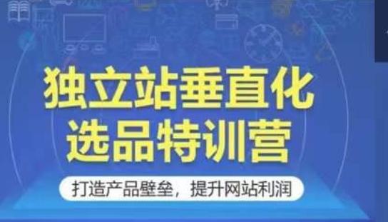 独立站垂直化选品特训营，打造产品壁垒，提升网站利润-89网创