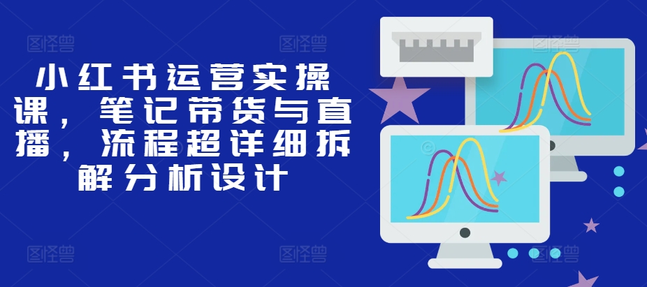 小红书运营实操课，笔记带货与直播，流程超详细拆解分析设计-89网创