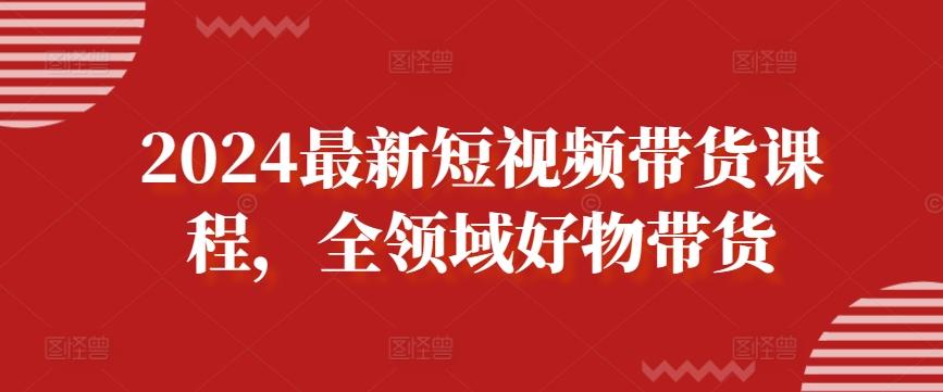 2024最新短视频带货课程，全领域好物带货-89网创