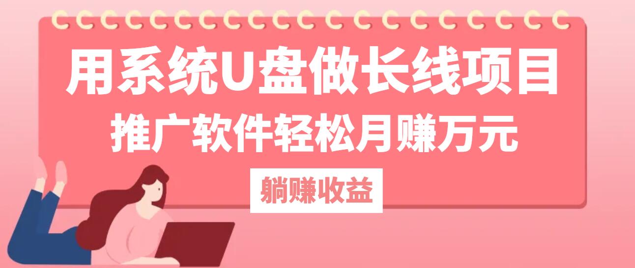 用系统U盘做长线项目，推广软件轻松月赚万元(附制作教程+软件-89网创