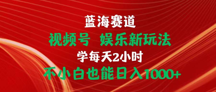 蓝海赛道视频号 娱乐新玩法每天2小时小白也能日入1000+-89网创