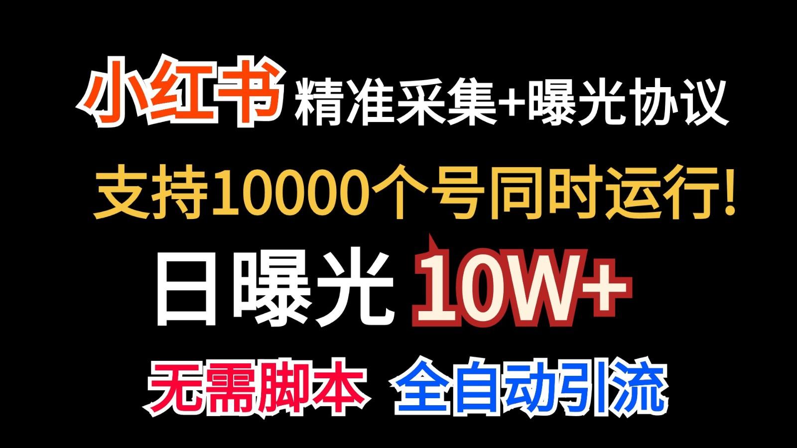 价值10万！小红书自动精准采集＋日曝光10w＋-89网创