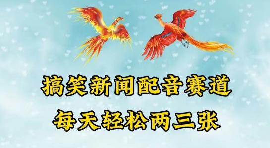 中视频爆火赛道一搞笑新闻配音赛道，每天轻松两三张【揭秘】-89网创