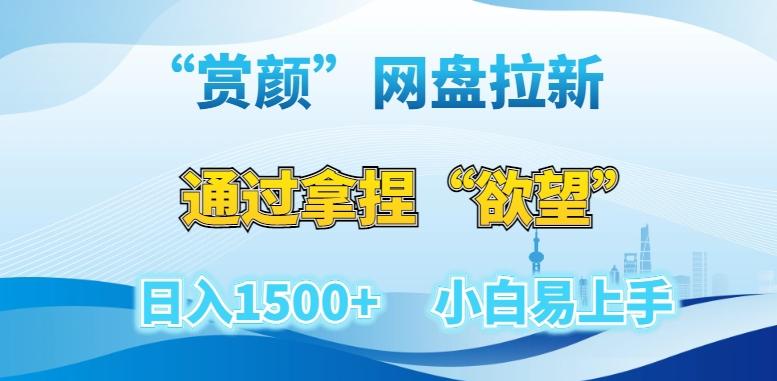 “赏颜”网盘拉新赛道，通过拿捏“欲望”日入1500+，小白易上手【揭秘】-89网创
