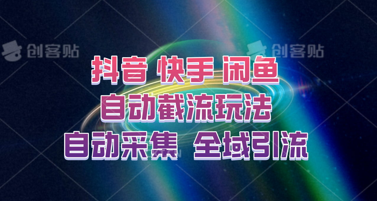 快手、抖音、闲鱼自动截流玩法，利用一个软件自动采集、评论、点赞、私信，全域引流-89网创