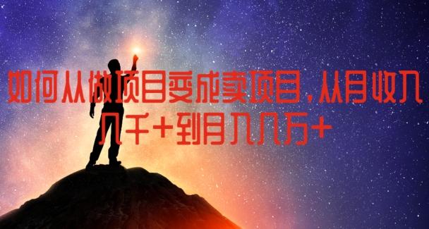 如何从做项目变成卖项目，从月收入几千到月入几万【揭秘】-89网创