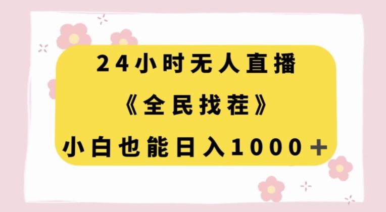 24小时无人直播，全民找茬，小白也能日入1000+【揭秘】-89网创