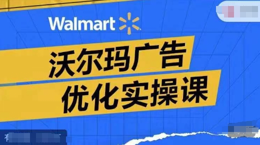 沃尔玛广告优化实操课，广告报告实操讲解，广告如何提高转化和ROAS等-89网创