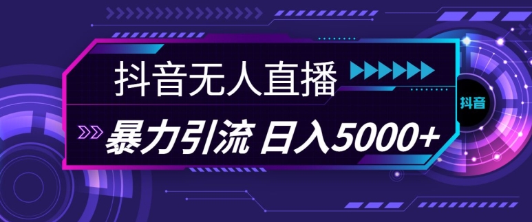 抖音快手视频号全平台通用无人直播引流法，利用图片模板和语音话术，暴力日引流100+创业粉【揭秘】-89网创