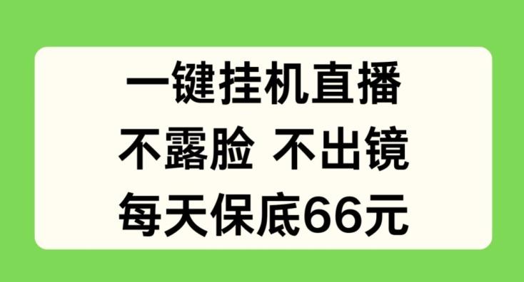 一键挂JI直播，不露脸不出境，每天保底66元【揭秘】-89网创