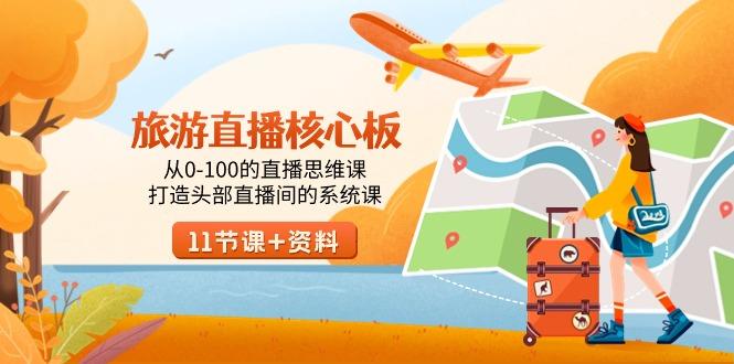 旅游-直播核心板，从0-100的直播思维课，打造头部直播间的系统课-89网创