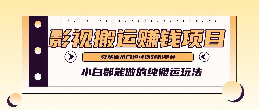 手把手教你操作影视搬运项目，小白都能做零基础也能赚钱-89网创