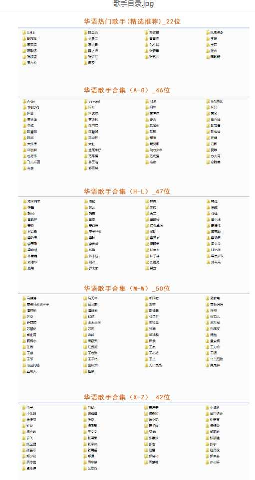 【音乐】歌手合集（100多位歌手合集）-89网创