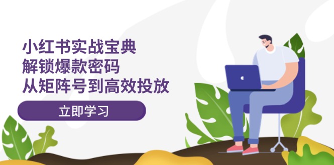 小红书实战宝典：解锁爆款密码，从矩阵号到高效投放-89网创