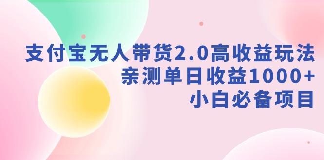 支付宝无人带货2.0高收益玩法，亲测单日收益1000+，小白必备项目-89网创