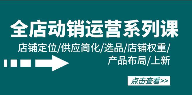 (9845期)全店·动销运营系列课：店铺定位/供应简化/选品/店铺权重/产品布局/上新-89网创
