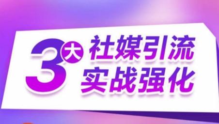 3大社媒引流实战强化，多渠道站外引流，高效精准获客，订单销售额翻倍增长-89网创