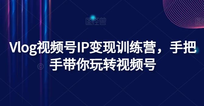 Vlog视频号IP变现训练营，手把手带你玩转视频号-89网创