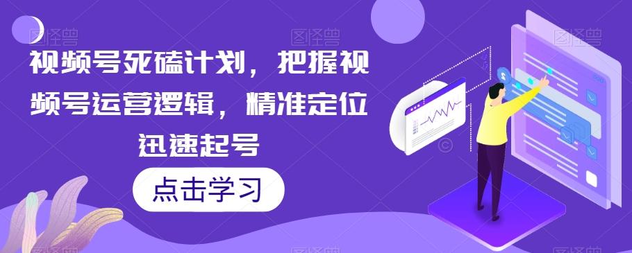 视频号死磕计划，把握视频号运营逻辑，精准定位迅速起号-89网创