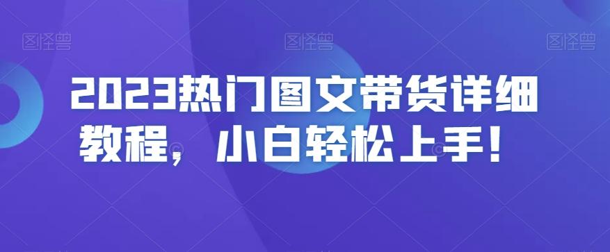 2023热门图文带货详细教程，小白轻松上手！-89网创
