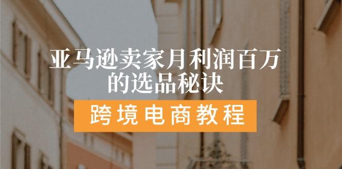 亚马逊卖家月利润百万的选品秘诀:  抓重点/高利润/大方向/大类目/选品…-89网创