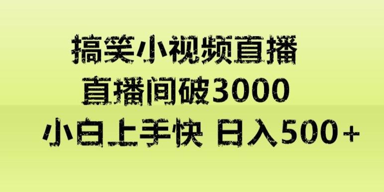 快手直播搞笑小视频解说，适合批量矩阵，日入300-500+-89网创
