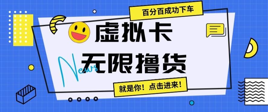 虚拟卡无限撸货，百分百成功下车【仅揭秘】-89网创