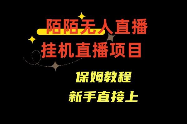 收费1980的，陌陌无人直播，通道人数少，新手容易上手-89网创