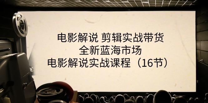 电影解说 剪辑实战带货全新蓝海市场，电影解说实战课程(16节-89网创