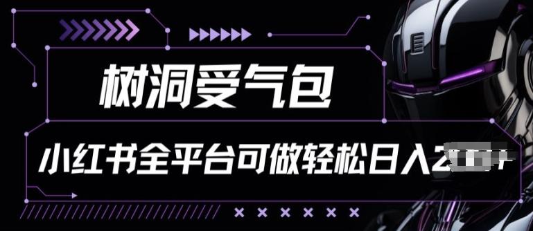 小红书等全平台树洞受气包项目，轻松日入一两张【揭秘】-89网创