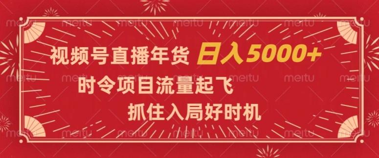 视频号直播年货，时令项目流量起飞，抓住入局好时机，日入5000+【揭秘】-89网创