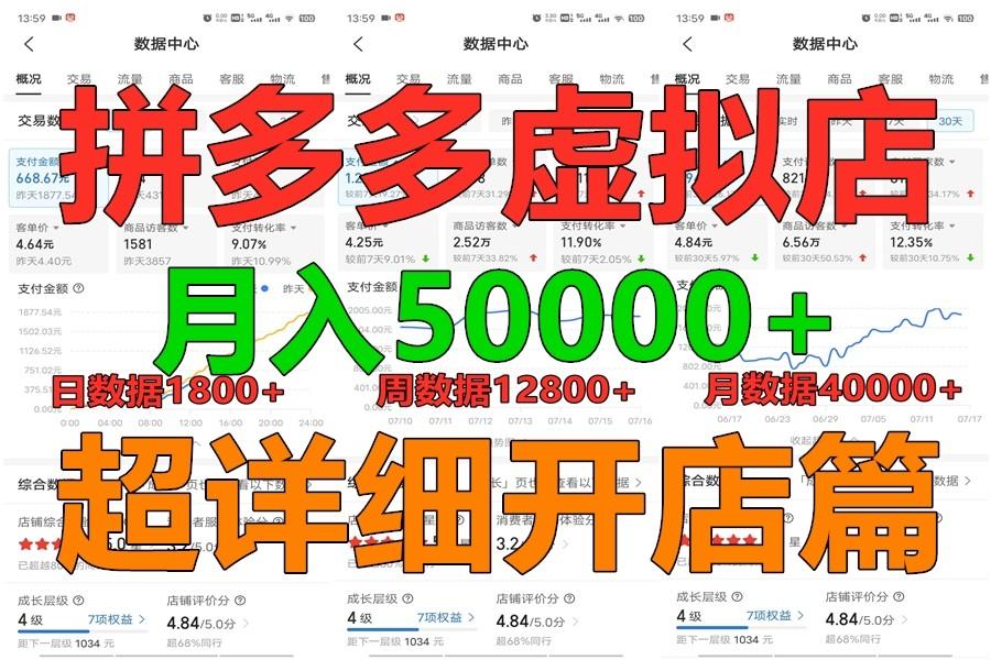 拼多多虚拟电商训练营月入40000+你也行，暴利稳定长久，副业首选-89网创