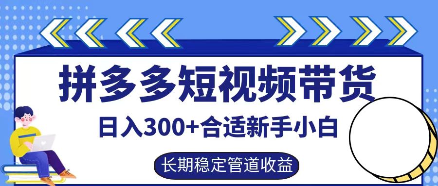 拼多多短视频带货日入300+，实操账户展示看就能学会-89网创