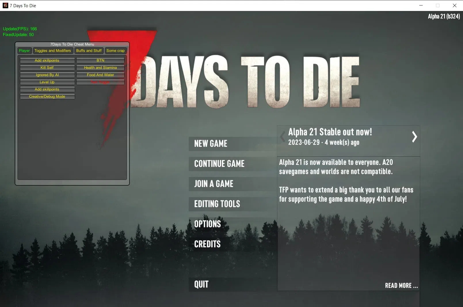 7 Days to Die 七日杀多功能修改器 v1.1.3.105 免费版-89网创