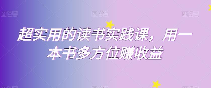 超实用的读书实践课，用一本书多方位赚收益-89网创