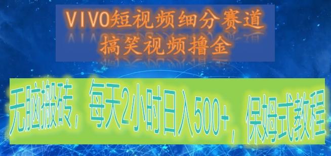 VIVO短视频细分赛道，搞笑视频撸金，无脑搬砖，每天2小时日入500+，保姆式教程-89网创