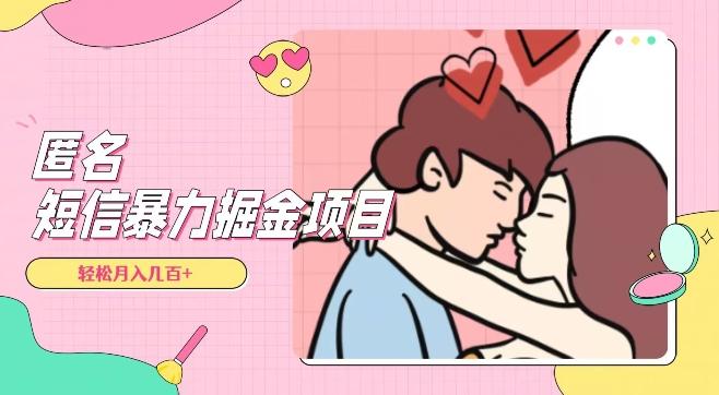 全网首发，揭秘超冷门匿名短信项目，通过信息差日入几百+【揭秘】-89网创