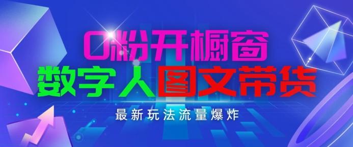抖音最新项目，0粉开橱窗，数字人图文带货，流量爆炸，简单操作，日入1K+【揭秘】-89网创
