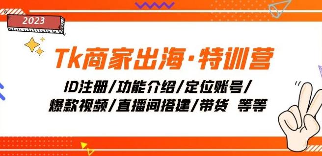 Tk商家出海·特训营：ID注册/功能介绍/定位账号/爆款视频/直播间搭建/带货-89网创