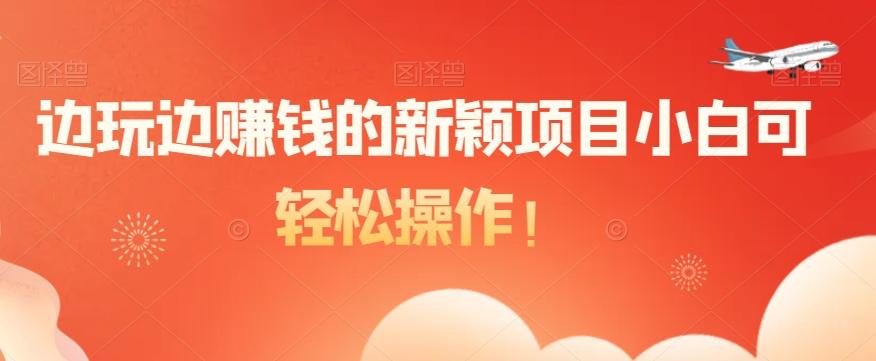 边玩边赚钱的新颖项目小白可轻松操作！-89网创