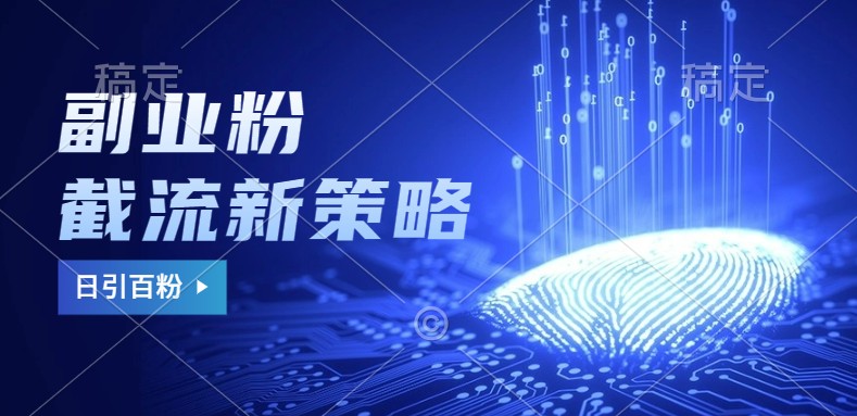 副业粉截流玩法与更新，不废号， 不封号。日引100+-89网创