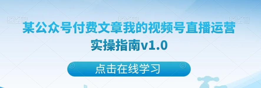 某公众号付费文章我的视频号直播运营实操指南v1.0-89网创